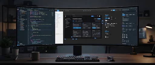 Webbdesign och en kampanjsida på skärm — demobild